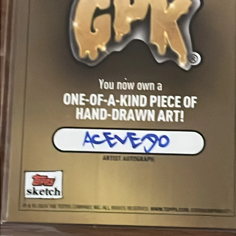 Garbage Pail Kids Chrome Acevedo 1/1 Gold Sketch Sappy Sarah Haunted Forrest